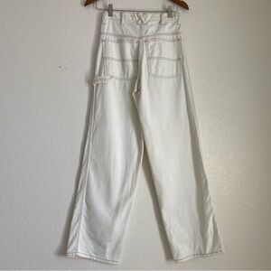 Vintage Esprit wide leg carpenter jeans, cream, 1